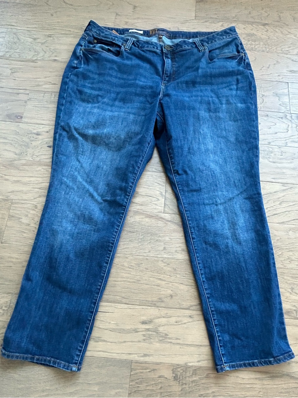 KUT from the Kloth Katy Boyfriend Jeans Plus Size 22W Medium Wash Stretch Denim